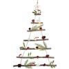 Gruppo Maruccia - Albero di Natale da Parete Luminoso - Albero di Natale Addobbato da Appendere - Ghirlanda Artigianale Natalizia a Forma di Albero Stilizzato in Legno - Altezza 74 Cm