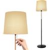 TLGREEN Lampada da Terra, Lampada Piantana, Lampadina E27 60W, Paralume in Tessuto, Piantana Lampada da Terra Salotto, Alta 170cm per Soggiorno, Camera da Letto, Studio, Ufficio, Lampadina non inclusa