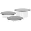 Danieli Alzatina piano trasparente (Set da 3 pz BLACK H18,12 e 6)