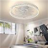 lnrosy Inrosy Ventilatore Da Soffitto Con Luce è Dotato Di Telecomando 6 Velocità Funziona Silenziosamente E Ha Una Luminosità Regolabile Il Che Lo Rende Adatto All'Uso In Camera Da Letto,Bianco