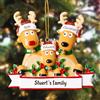 iDIY Ciondolo di natale palline natale personalizzate con nomi di famiglia 2/3/4/5/6/7/8,decorazioni natale 2024 in resina Regali di Natale personalizzati, il partner e gli amici 3