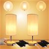 LED ATOMANT 2x Lampada LED Tavolo Noche Beige Tactil Dimmerabile USB A+C