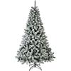 GLOUPIE Albero Di Natale Livigno Innevato 180 Cm, Diametro 116 cm, Apertura Ad Ombrello, Ignifugo,12 Anni Di Garanzia