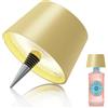 MU LIN lampada bottiglia ricaricabile,lampada da tavolo senza fili,Controllo Touch da 3 Modalita Temperatura di Colore, Dimmerabile, per Soggiorno, Ristorante