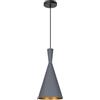 LEDKIA LIGHTING - Lampada a Sospensione Lennon | Design Vintage Conico | Cavo Regolabile 1.20m | Ideale per Cucina, Soggiorno, Camera | E27 Non Inclusa, Grigio, Alluminio