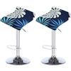 SDNAM Stampato Coprisedile per Sedia da Cucina da Bar Senza Schienale 4/2/1 Pezzi, Quadrato Elasticizzato Fodera per Sgabello da Bar(#13,2PCS)