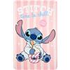 Clondo Coperta Plaid Per Bambina Per Stitch Fan, Morbido Pile, Idea Regalo, Gadget, Super Soffice, Rosa