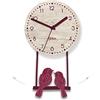 DEKORI - Orologio Legno da Cucina Moderno con Uccellini a Pendolo. Preciso e Silenzioso. Arreda e Rallegra ogni Ambiente della Casa, Made In Italy.
