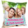 t-shirteria - Cuscino Personalizzato con Foto e Scritta - Idea Regalo per Anniversario, Compleanno ed Eventi Speciali - Stampa Resistente allo Sbiadimento - Imbottito e Lavabile - 40x40