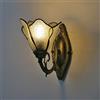 VECNUM Luci da Parete di Stile Tiffany Lampada da Parete di Stile Tiffany Fiori Pastorali di Vetro Colorato Applique da Parete Specchio Luci da Parete Accento Anteriore,Marrone