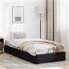 IKAYAA Letto Singolo 100x200 con Contenitore Letto Idraulico con Rete a Doghe e Telaio-Nero-100 x 200 cm