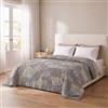 INTRECCI Trapunta made in Italy Singola | Disegno: 46 | Trapunta Eco-friendly Stampata in Morbida Microfibra | Misura: 170x260 cm | Fantasia: Patchwork