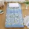 YOUGANG Futon, materasso da pavimento pieghevole, arrotolabile, tatami, singolo/twin/matrimoniale/queen/king size, futon giapponese, materasso da campeggio con retro antiscivolo (blu, 180 x 200 cm)