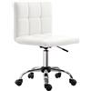 HOMCOM Sedia da Ufficio Ergonomica, Sedia Girevole Altezza Regolabile in Pelle Sintetica 46 × 51 × 80-92cm