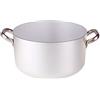 Baldassare Agnelli Pentole Agnelli ALMA10442 Casseruola Alta con Maniglie, Alluminio, Argento, 42 cm
