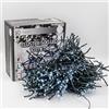 Luccika, Luci a Grappolo Cluster Bianco Ghiaccio, 10 Metri, 500 LED da Ø 3mm, Catena Luminosa per Albero di Natale, 4 Effetti di Luce, Telecomando, Timer, Cavo Verde IP44, Uso Interno/Esterno