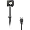 ledscom.de Faretto da giardino a LED Wega con picchetto a terra e base di 15 cm per esterni, nero, 9,46W, 935lm, bianco caldo