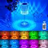 Generico Luci da tavolo di cristallo, 16 colori a LED per cambiare il tocco Luci da letto USB ricaricabili per la decorazione della cena di festa in interni (E)