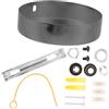 SHINEOFI Piastra per Plafoniera in Ferro Finitura Nera Perlata, Kit di Baldacchino Rotondo per Lampada a Sospensione, Accessorio di Montaggio Fai da Te per Illuminazione da Soffitto,