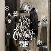 kina - UVNT0120 Vetrofanie Natalizie Adesivi Decorazione Vetrine Negozi Trasparente Removibile Riposizionabile - Albero Natale Ing Merry Christmas Buone Feste Happy New Year 90x35 cm