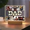 SosnSusn Regalo Personalizzato Festa del Papà - Regalo per Papà - Lampada Personalizzata con Foto e Testo - Cornice in Acrilico con Base LED Opzionale [Classe di efficienza energetica A]