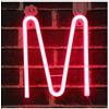HULX Lettera di Luci al Neon, LED Neon Night Light Luci al Neon per Camera da Letto per Bambini Batteria USB Rosso (M)