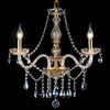 Aiwen Lampadario di Cristallo Candela Colore Ottone Anticato Gocce Cristallo Decorativo Lampade-3 Luci