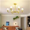 Mengjay Lampadario Vintage,6-Luci Lampada a Sospensione Moderno,Lampadario da Soffitto Classico,E27 Lampada da Soffitto Industriali per Soggiorno Camera da Letto Cucina (Oro, 6 Luci)