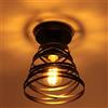 iDEGU Lampada da Soffitto Vintage E27 Lampadario da Soffitto Creativo Design Spirale a Cascata Moderno Plafoniera per Camera da Letto Corridoio Soggiorno Cucina (15cm, Nero)