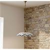 Generico Lampadario a sospensione rustico in ceramica siciliana 1 luce decoro Fiore per cucina, ingresso, veranda, taverna, bagno