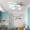 BBWO Plafoniera LED Lampada Da Soffitto paralume for aereo Dimmerabile Con Telecomando Lampada Soffitto Acrilico Menta verde for Bambini Camera Da Letto Camera Letto Studio Sala Lampadario(59CM)
