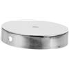 Cabilock Base Stabile per Lampada da in Rotonda e Ferro Argento Tavolo Supporto Superficie Piatta Design Rustico per Illuminazione da Comodino