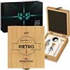 Maverton Set Cavatappi da Vino - Kit da Sommelier Degustazione Perfetta Personalizzato - Scatola in Legno di bambù + 4 Pezzi di Accessori Vino - Regalo Uomo - Regalo di Natale - Buongustaio