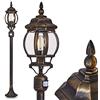 hofstein Lampada da esterno Lentua, rilevatore di movimento, luce di percorso, stile antico, fusione di alluminio marrone/oro, lampada da terra/giardino 130 cm, retro/vintage, E27, IP44, senza lampadina/e