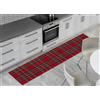 BIANCHERIAWEB Tappeto Passatoia con Retro Antiscivolo Disegno Natalina Lurex Tartan Scozzese Rosso 50x180 Natalina