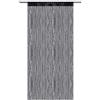 Arsvita - Tenda a fili, effetto metallizzato con passante per bastone, tenda per porta 140 x 250 cm (Nero)