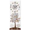 Lupia - Orologio da parete Decorativo in legno CLOCKART Albero della vita con stampa in alta qualita' 30x80 cm Tree White