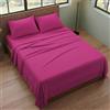 Generico Completo Letto Una Piazza e Mezza Francese (140x200) Lenzuola in Microfibra Anallergica, Manifattura Made in Italy, Set Completo 4 Pezzi con 2 Federe Cuscini Incluse, Bed Sheets (Fuxia)