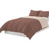 Tata Home Piumino Winter Double Face Invernale 300 gr/mq in Morbida Microfibra Misura 2 Piazze Matrimoniale cm 250x200 Colore Panna Marrone