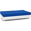 BIANCALUNA - Copriletto elastico Living Genius tinta unita Anti Macchia - Divano Letto Singolo da 90 a 200 cm Made in Italy - Blu