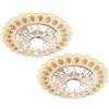 KjoiDWz Faretto da Incasso a soffitto a LED in Confezione da 2, 3 W, 5 W, faretto da Incasso a LED Rotondo in Cristallo(5w,Purple Light)