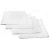 Tex family Set 4 Tovaglioli Cotone Bianchi, Tovaglioli Stoffa 42x42 cm, Fiandra, Orlo su 4 Lati, 100% Puro Cotone