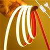 HEGEHE - Striscia LED COB 220V con on/off,IP67 impermeabile e flessibile,può essere tagliata ogni 50 cm,installazione con nastro biadesivo,illuminazione domestica [3metri, bianco caldo 3000-3500K]