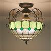 WDBZTJ Lampadari Stile Tiffany, Verde Colorato Soffitto Lampada a Sospensione per Soggiorno Camera da Pranzo Camera da Pranzo Cucina Corridoio,30cm