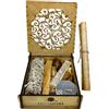 HOSTENATURA Kit di pulizia energetica e protezione in scatola di legno con istruzioni e rituali, naturale ed ecologico, kit regalo per la pulizia energetica e la protezione