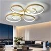 lnrosy Lampadario Salotto Moderna Telecomando e App,Plafoniera Led Creativa da 58w a Forma di Fiore, Plafoniera Intelligente con Dimmerabile E Timer,Per Soggiorno,Camera Da Letto,Cucina