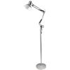 UNIVERSO Lampada a piantana da terra con braccio orientabile luce da lettura in metallo per salotto D15 (Grigio) P36