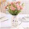 Kaululu Regalo per Festa della Mamma Vaso Ceramica Decorativo Personalizzato Bianco con Nome Inciso, Regalo per Nonna (Stile 3)