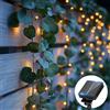 Aigostar Edera Artificiale Catena Luminosa Solare 10M, 100 LED Ghirlanda di Edera a Energia Solare IP65, Edera Artificiale con Lucine 8 modalità per casa, finestra, matrimonio. Luce Calda.