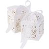 Lance Home® 50pz Bomboniere Carta, Cava Fuori Elefante Bambino Candy scatole regalo, Scatole Cubo Confetti di Nascita Bambino Compleanno Portaconfetti Segnaposto Nastro Accessori Compres
